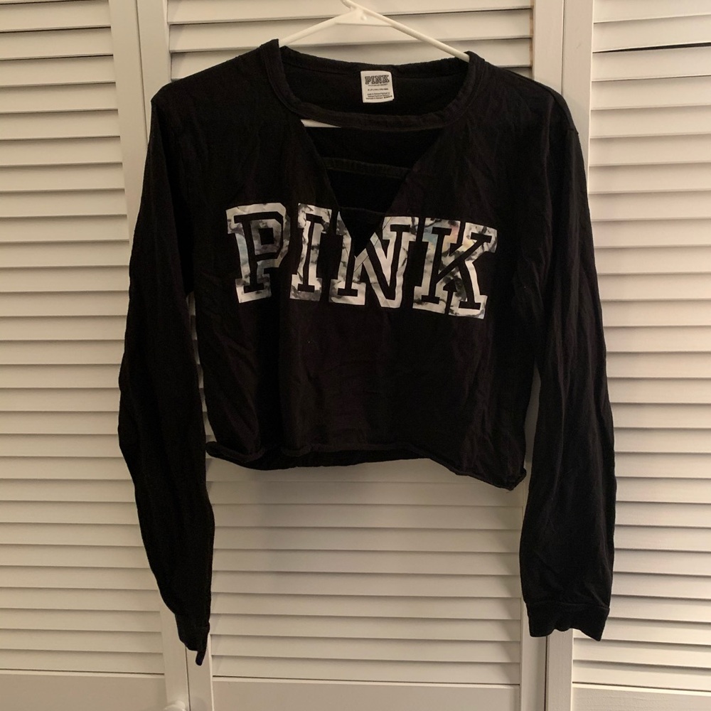Women’s PINK Victoria Secret Crop V-Neck Shirt